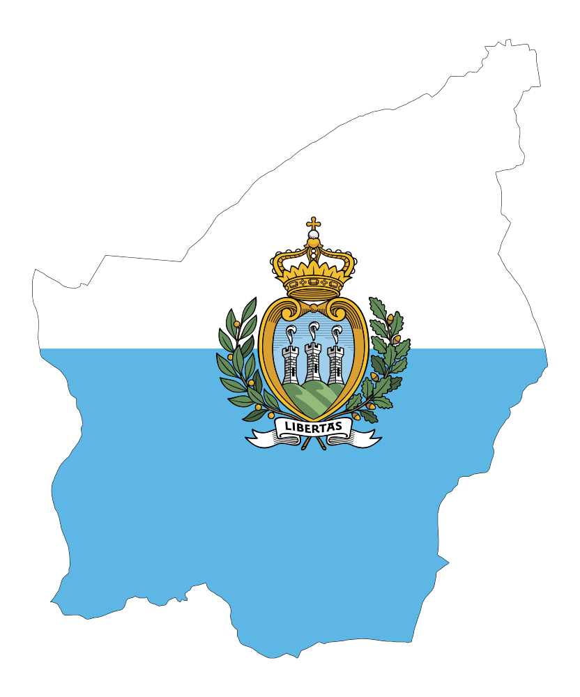 Onlinelabels Clip Art San Marino Map Flag